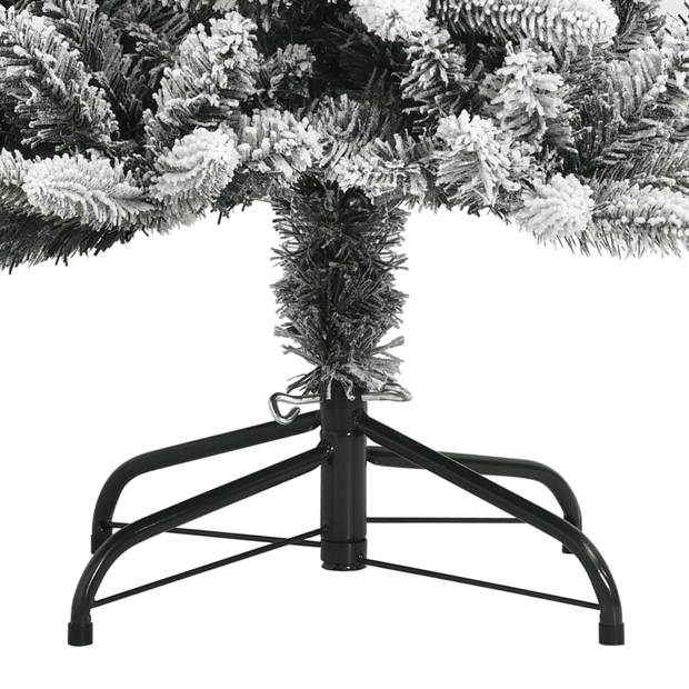 vidaXL Kunstkerstboom met sneeuw 210 cm PVC en PE