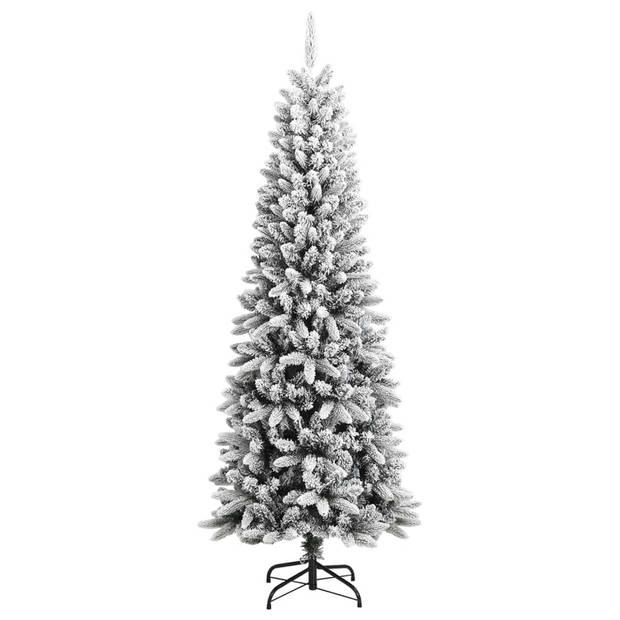 vidaXL Kunstkerstboom met sneeuw 210 cm PVC en PE