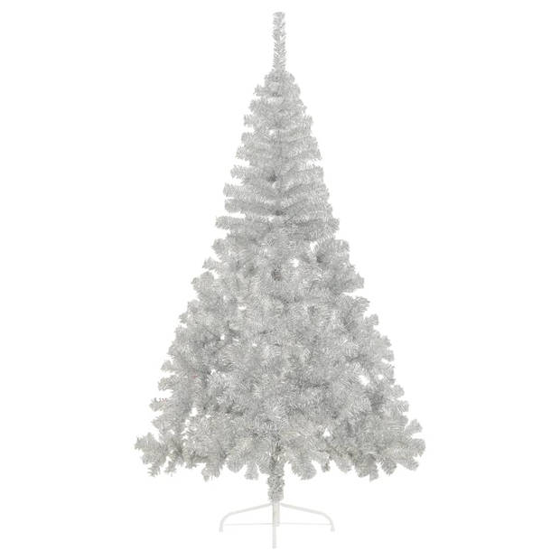 The Living Store Kunstkerstboom 210 cm - Zilver - Halfrond - 605 takken