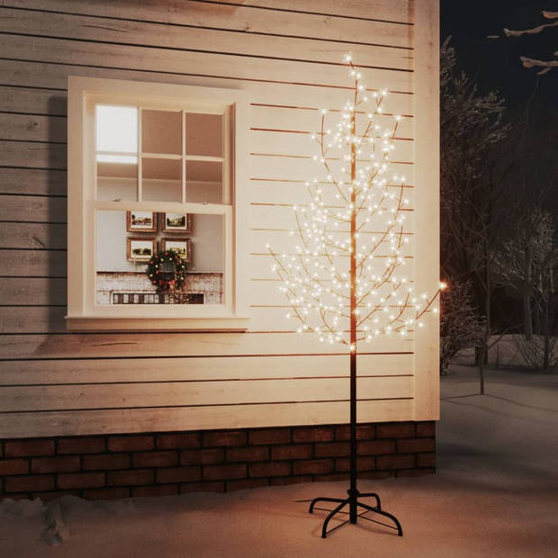 The Living Store LED-boom Kersenbloesem 220 LEDs - 50 x 50 x 220 cm - Warmwit - 8 functies