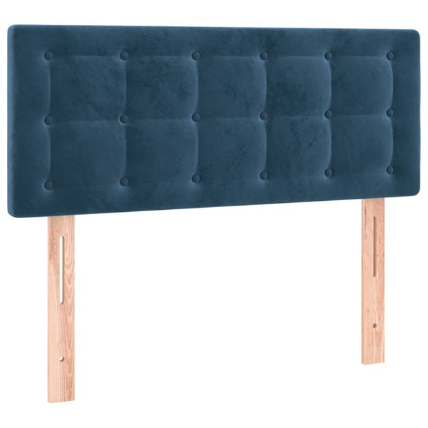 vidaXL Hoofdbord 90x5x78/88 cm fluweel donkerblauw