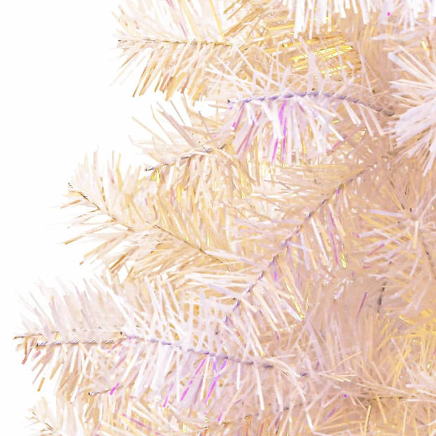 vidaXL Kunstkerstboom met iriserende uiteinden 150 cm PVC wit