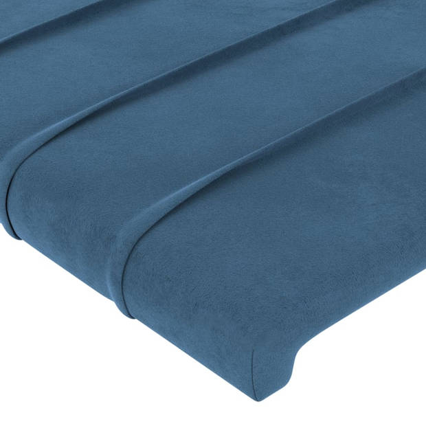 vidaXL Hoofdborden 2 st 80x5x78/88 cm fluweel donkerblauw