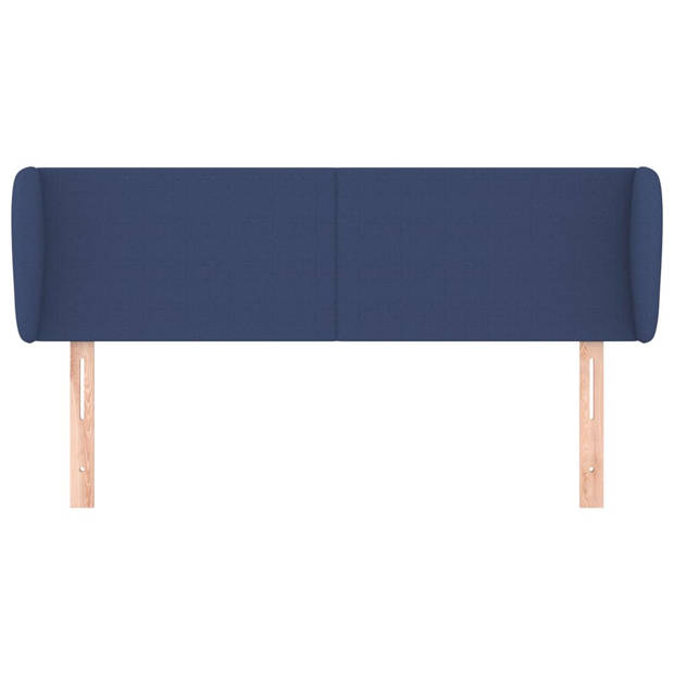 vidaXL Hoofdbord met randen 103x23x78/88 cm stof blauw