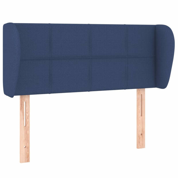 vidaXL Hoofdbord met randen 103x23x78/88 cm stof blauw