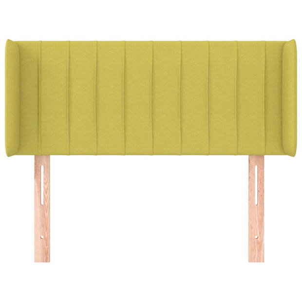 vidaXL Hoofdbord met randen 103x16x78/88 cm stof groen