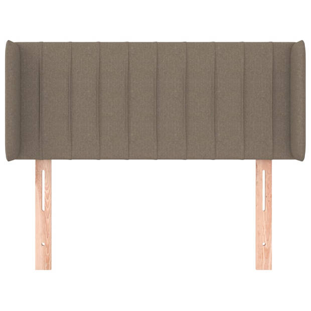 vidaXL Hoofdbord met randen 83x16x78/88 cm stof taupe