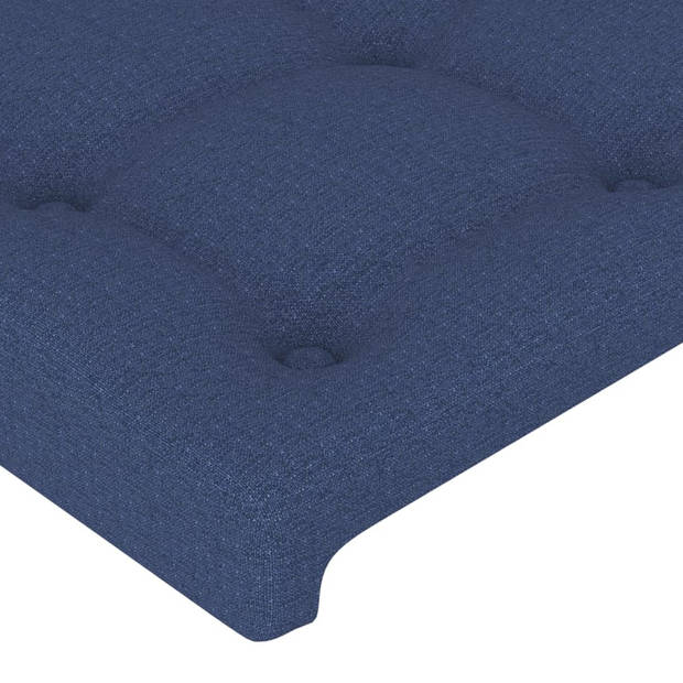 vidaXL Hoofdborden 2 st 80x5x78/88 cm stof blauw