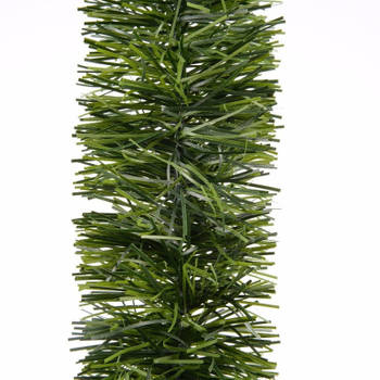 1x Kerst lametta guirlandes groen 270 cm kerstboom versiering/decoratie - Guirlandes