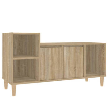 vidaXL Tv-meubel 100x35x55 cm bewerkt hout sonoma eikenkleurig