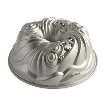 Nordic Ware - Tulband Bakvorm "Let It Snow Bundt Pan" - Nordic Ware Sparkling Silver Holiday