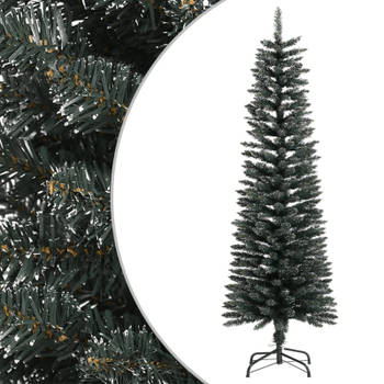 vidaXL Kunstkerstboom met standaard smal 150 cm PVC groen