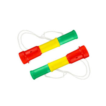 4x stuks feest/party toeter rood-geel-groen 20 cm - Feesttoeters