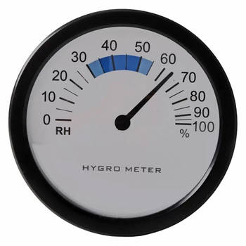 Hygrometer/luchtvochtigheidsmeter - kunststof - D8,5 cm - Buitenthermometers