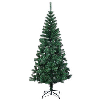 The Living Store Kerstboom Iriserende - Kunstboom 240 cm - Volle uiteinden - Stalen standaard