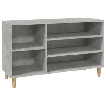 vidaXL Schoenenkast 102x36x60 cm bewerkt hout betongrijs