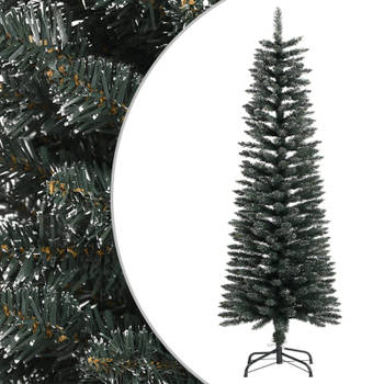 vidaXL Kunstkerstboom met standaard smal 120 cm PVC groen