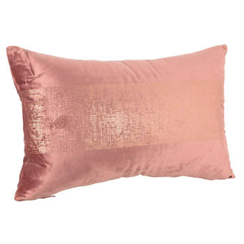 Velvet Kussen Sparcle – Roze/Goud 30 x 50 cm (incl. vulling)