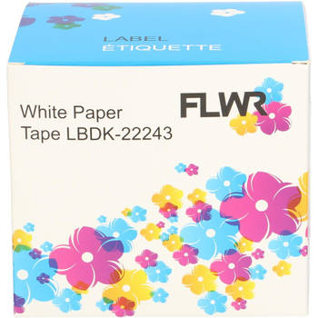 FLWR Brother DK-22243 102 mm x 30.48 M wit labels