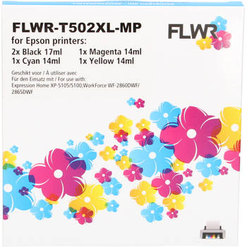 FLWR Epson 502XL Multipack zwart en kleur cartridge