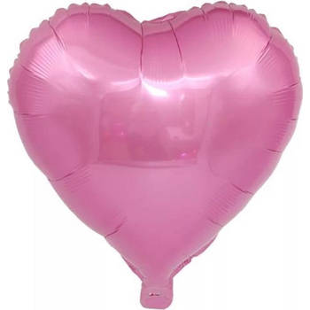 Folieballon hart Roze 18 inch 45 cm DM-products