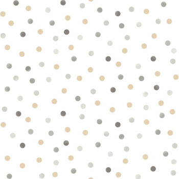 Noordwand Behang Mondo baby Confetti Dots wit/grijs/beige