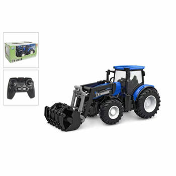 Kids Globe Tractor radiografisch bestuurbaar 2,4 GHz 27 cm blauw zwart