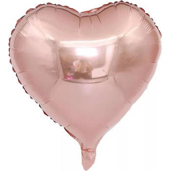 Folieballon hart Rosé 18 inch 45 cm DM-products