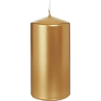 1x Kaarsen goud 6 x 12 cm 40 branduren sfeerkaarsen - Stompkaarsen