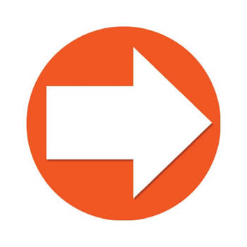 10x oranje artikelen - wegwijs pijlen stickers oranje - Feeststickers