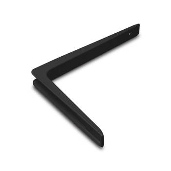 Planksteunen / plankdragers zwart gelakt aluminium 30 x 20 cm tot 80 kilo - Plankdragers