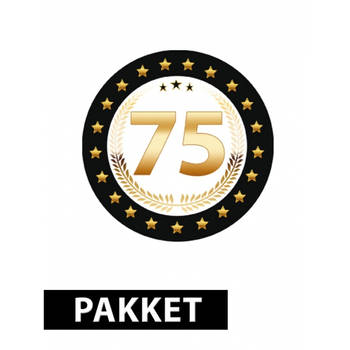 75 jaar feestartikelen pakket - Feestpakketten