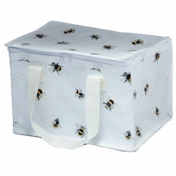 Kleine lunch koeltas - Bijen print - 20 x 30 x 20 cm - 12 liter - Koeltas