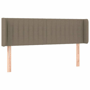 vidaXL Hoofdbord met randen 147x16x78/88 cm stof taupe