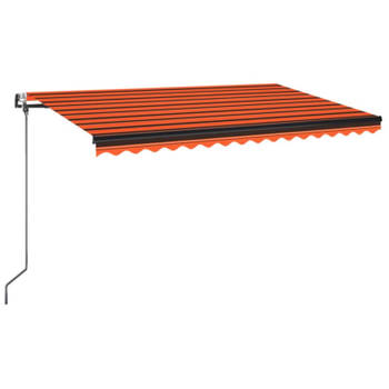 vidaXL Luifel automatisch uittrekbaar 450x350 cm oranje en bruin