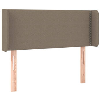 vidaXL Hoofdbord met randen 103x16x78/88 cm stof taupe