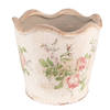 HAES DECO - Bloempot Ø 18x17 cm Roze Beige Keramiek Bloemen Bloempot binnen Plantenpot Plant pot