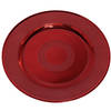 Ronde diner onderborden/kaarsenbord/plateau glimmend rood van 33 cm - Kaarsenplateaus