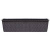 Prosperplast Ratolla plantenbak/bloembak - donkerbruin - 8L - 50 x 17 x 15 cm - Plantenbakken