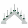 Kaarsenbrug wit met LED verlichting warm wit 7 lampjes 42 cm - kerstverlichting figuur
