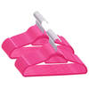 vidaXL 50-delige Kledinghangerset anti-slip fluweel roze