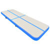 vidaXL Gymnastiekmat met pomp opblaasbaar 400x100x15 cm PVC blauw