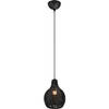 LED Hanglamp - Hangverlichting - Trion Sparko - E14 Fitting - 1-lichts - Rond - Zwart - Hout