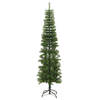 The Living Store Kerstboom Smal - 210 cm - Volle Uiteinden - Groen - PE en staal