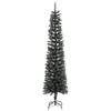 vidaXL Kunstkerstboom met standaard smal 240 cm PVC groen