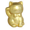 Spaarpot kat/poes in het mat goud 17 cm - Spaarpotten