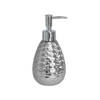 Zeeppompje/dispenser zilver glanzend metaal 8 x 17 cm - Zeeppompjes