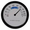 Hygrometer/luchtvochtigheidsmeter - kunststof - D8,5 cm - Buitenthermometers