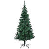 vidaXL Kunstkerstboom met iriserende uiteinden 150 cm PVC groen