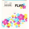 FLWR Dymo 45021 wit op zwart breedte 12 mm labels
